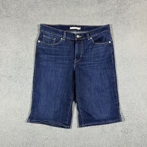 Levis Blue Denim Women's Classic Bermuda Shorts Size 28 #2154